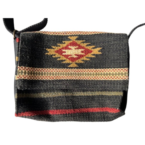 Crosstree Lane Handbags - Crosstree Lane Crossbody Messenger Purse Adjustable Strap Aztec Serape Boho